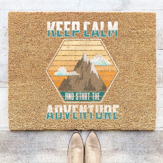 Mountaineering Hiking Rock Climbing Mountains Coir Doormats