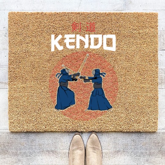 Kendo Master Kenjutsu Kendoka Japan Japanese MMA Coir Doormats