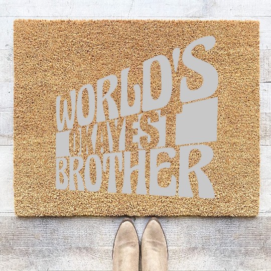 Worlds okayest Brother family Coir Doormats