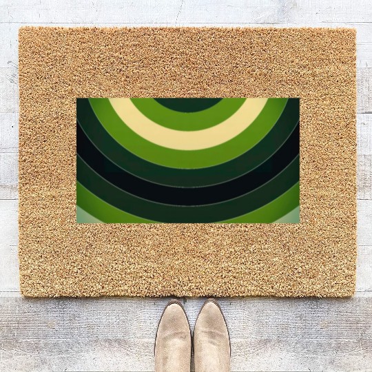 Colorful paint curves spinning with a spectrum Coir Doormats