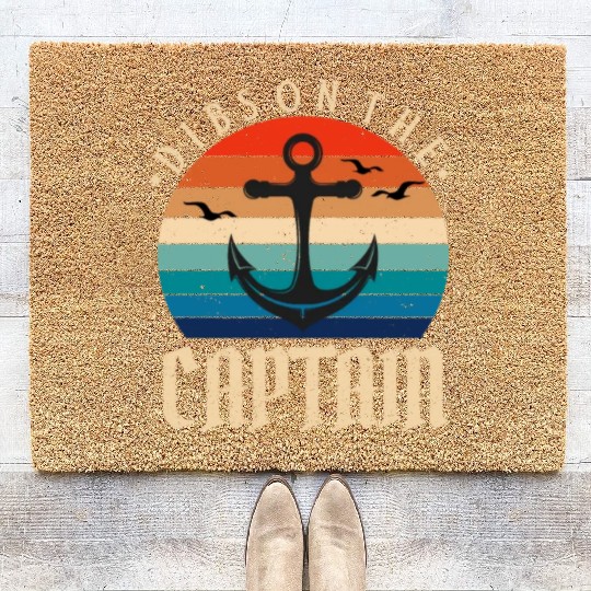Dibs on the Captain Vintage Funny Quote Wife Coir Doormats