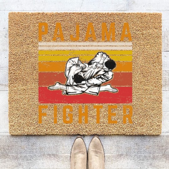 Pajama Fighter Brazilian Jiu Jitsu BJJ JiuJitsu Ji Coir Doormats