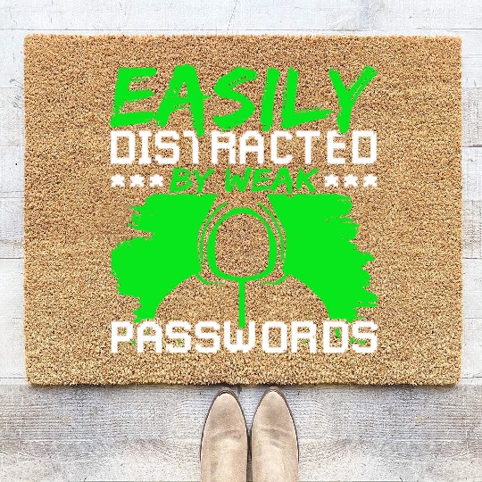 Cyber Security Ethical Hacker Password Coir Doormats