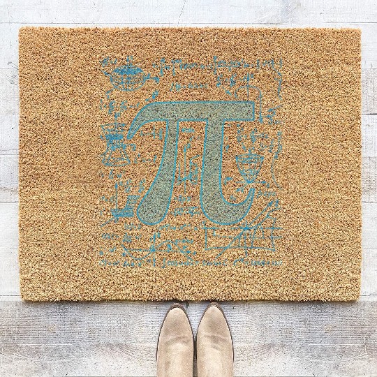 3.14 Pi Day Math Physics Irrational Number Circumf Coir Doormats