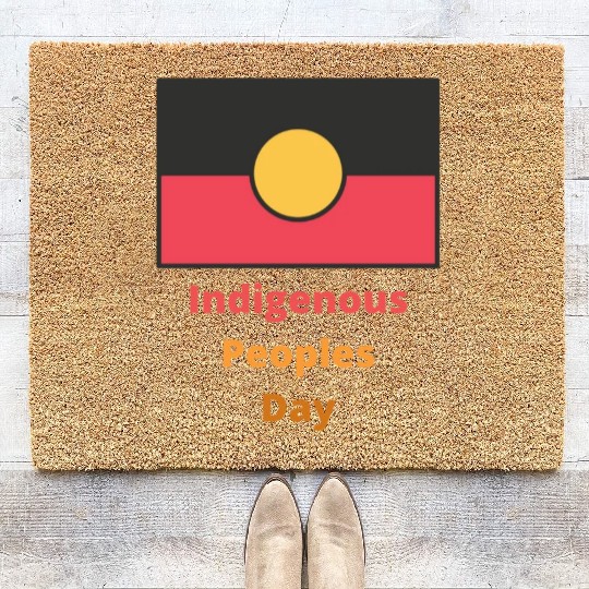 Native american indigenous day l Columbus Day Coir Doormats