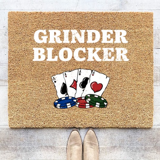 Grinder Blocker Poker Card Games Poker Player Coir Doormats