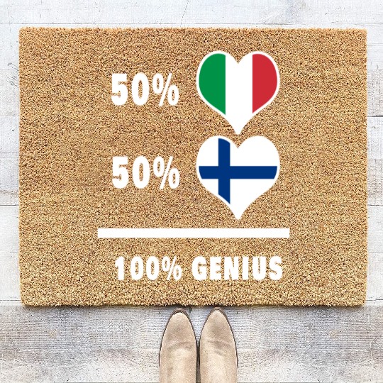 Italy and Finland genius / gift Coir Doormats