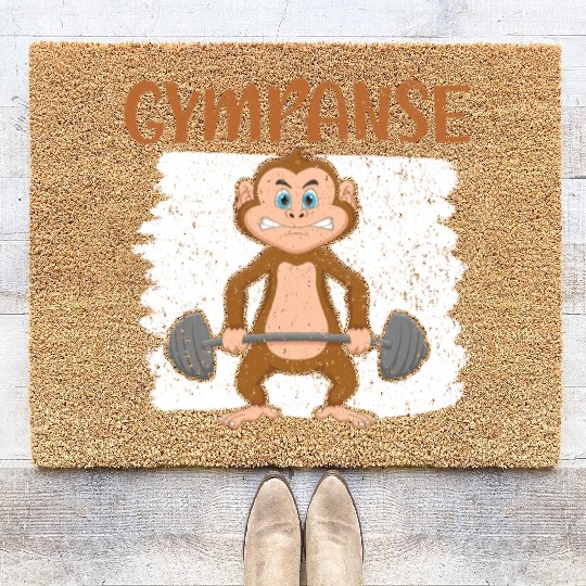 Gympanse Chimpanzee Monkey Animal Zookeeper Coir Doormats