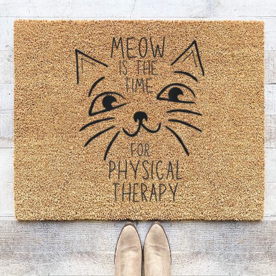 Physical Therapist PT Cat Lover Coir Doormats