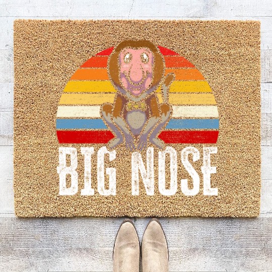 Big Nose Proboscis Monkey Ape Wildlife Zookeeper Coir Doormats