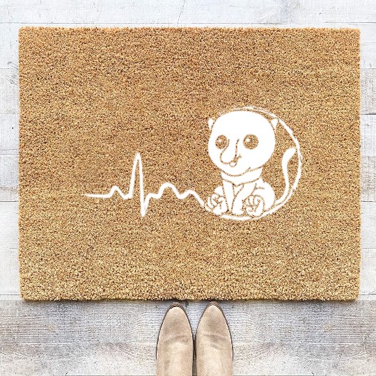 Proboscis Monkey Heartbeat Ape Wildlife Zookeeper Coir Doormats