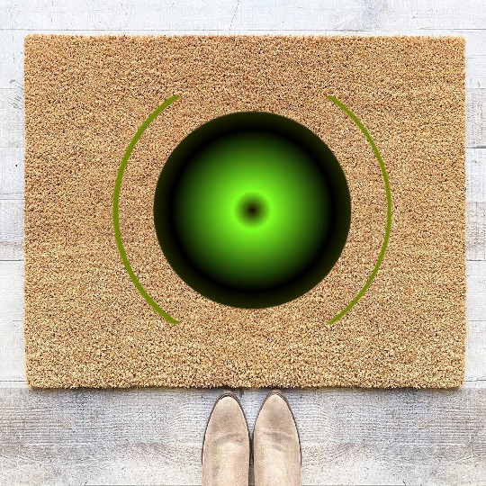 Shapes dark green Coir Doormats