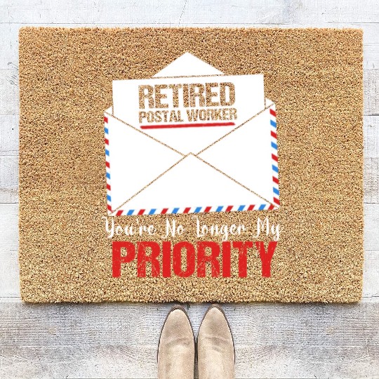 Funny Retirement Retired Postal Worker Coir Doormats