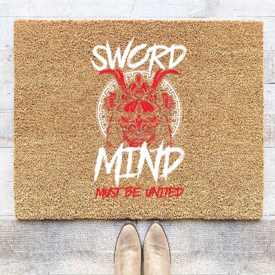 Samurai Katana Manga Honor Coir Doormats