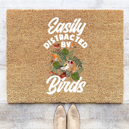 Bird Lover Birds Birdwatcher Gift Coir Doormats