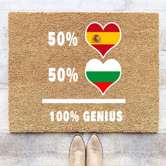 Bulgaria and Spain genius / gift Coir Doormats