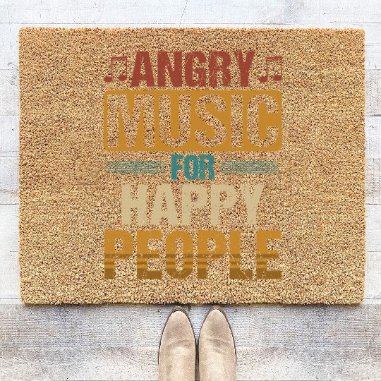 Angry Music For Happy People Coir Doormats