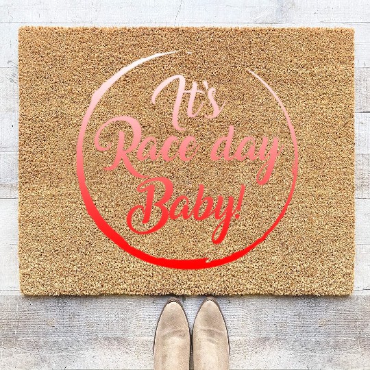 Racing Coir Doormats, It's Race Day Baby Coir Doormats, Racing