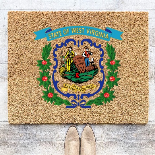 Govt West Virginia 1863 Blue Gold X 300 Coir Doormats