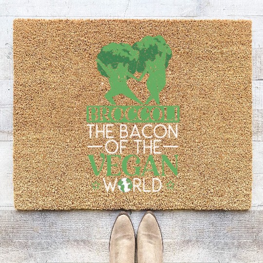 Broccoli The Bacon Of The Vegan World Broccoholic Coir Doormats