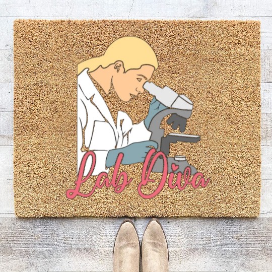 Lab Diva Chemist Laboratory Technician Science Coir Doormats