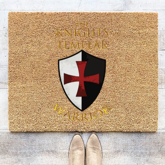 Knights Templar Christian Religious Warrior Oath Coir Doormats