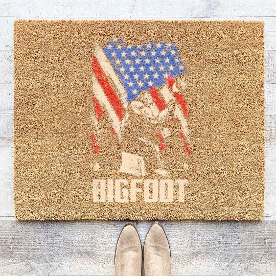 Bigfoot 4th of July US American Coir Doormats