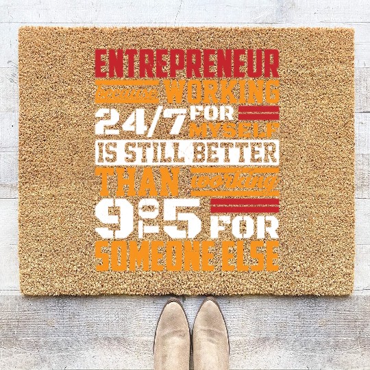 Entrepreneur Minded Business Lifestyle Gifts Idea Coir Doormats