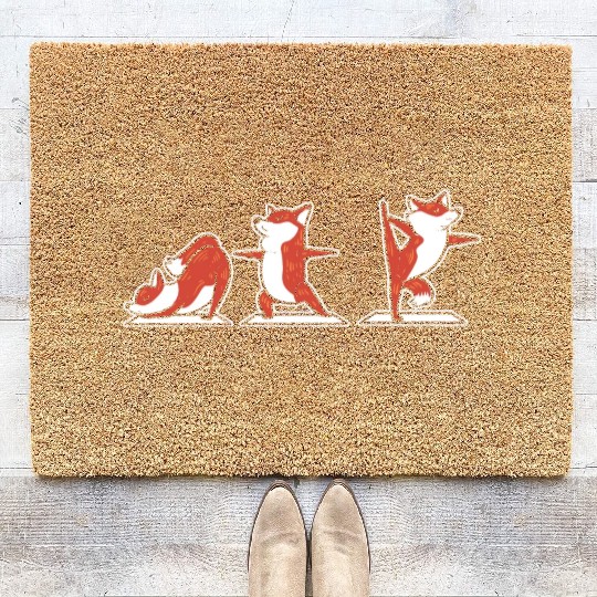 Fox Yoga Yoga Teacher Gift Coir Doormats
