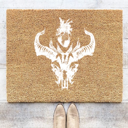 Demon's Heart - White Gothic Vintage Coir Doormats