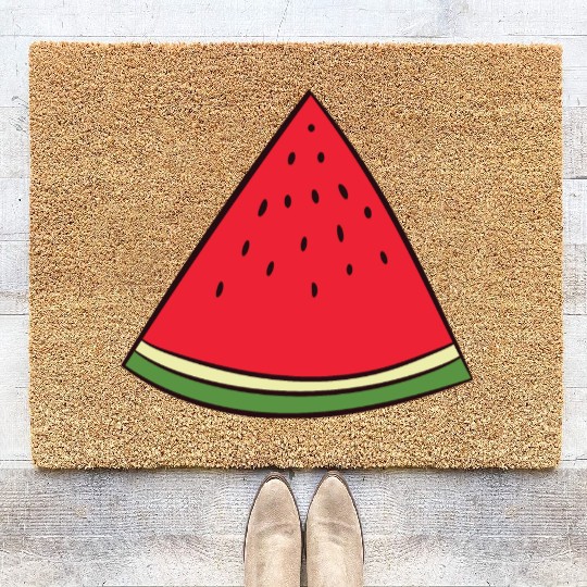 Watermelon - slice, piece, quarter, triangle Coir Doormats