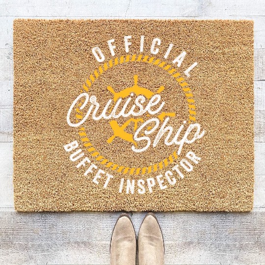 Funny Cruise Ship Buffet Inspector Partners Coir Doormats