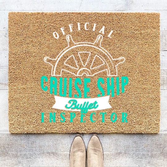 Funny Cruise Ship Buffet Inspector Partners Coir Doormats
