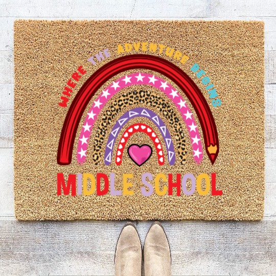 Middle School Where The Adventure Begins Coir Doormats