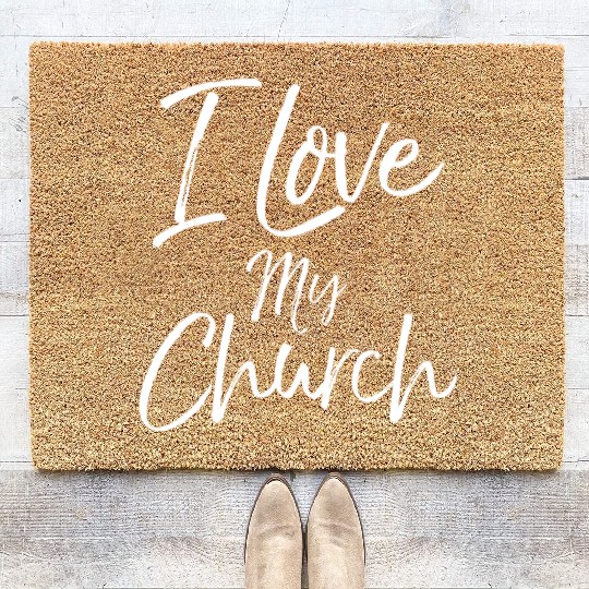 Christian Church Quote Body Of Christ I Love My Ch Coir Doormats