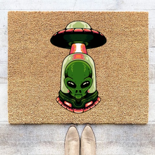 alien green Coir Doormats