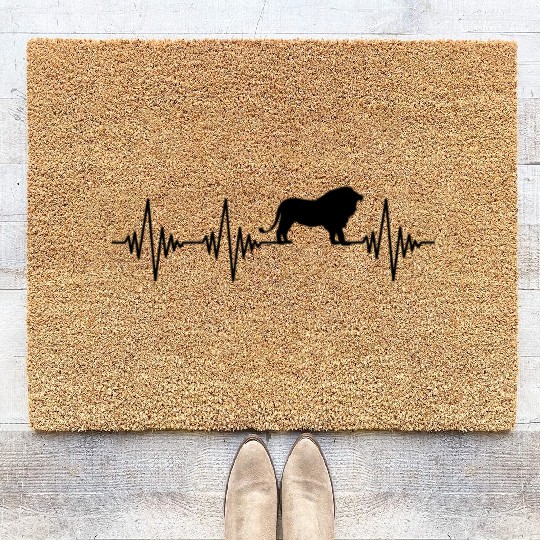 lion heartbeat Coir Doormats