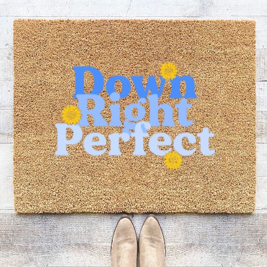 Down Right Perfect Sunflower World Down Syndrome Coir Doormats
