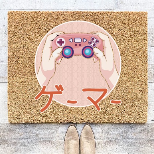Japan Play Video Game Lover Arcade Gamer Gaming Coir Doormats