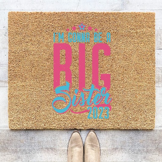 Going to be Big Sister 2023 - Baby Pregnancy Girls Coir Doormats