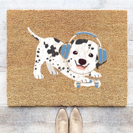 Video Game Player Paw Puppy Breeder Dalmatian Dog Coir Doormats