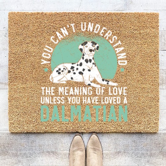 Spot Squad Paw Love Puppy Breeder Dalmatian Dog Coir Doormats