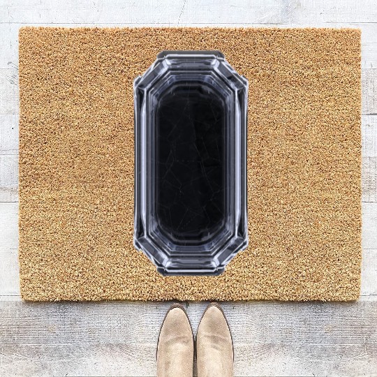 Mysterious Crystal - Black & White Coir Doormats