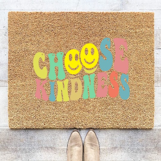 Choose Kindness - Rainbow Love Tolerance Gay LGBT Coir Doormats