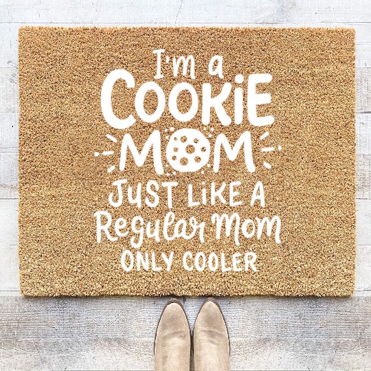 Cookie Mom Regular Mom Only Cooler Mother's Day Coir Doormats