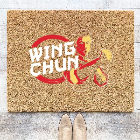 Wing Chun Coach Martial Arts Fighter Training Coir Doormats