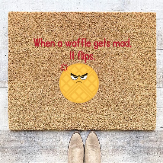 When a waffle gets mad It flips Coir Doormats