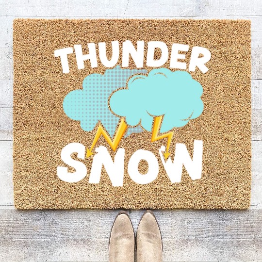 Thunder Snow Lover Ice Cold Snowy Winter Season Coir Doormats