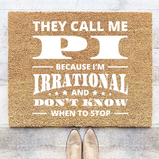 Funny Pi Day Coir Doormats