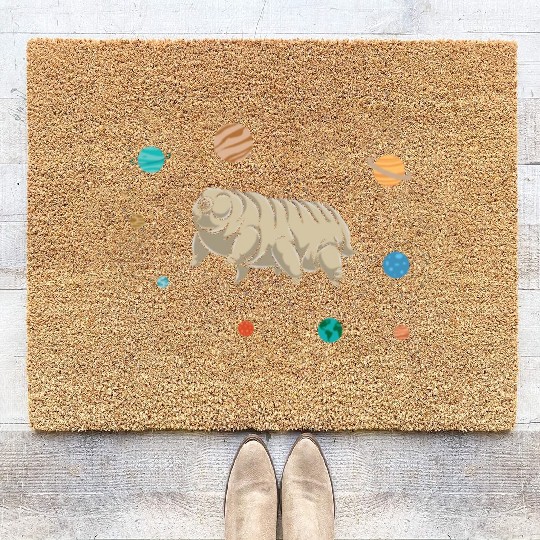 Tardigrade in Space for Tardigrade Lover Posters Coir Doormats